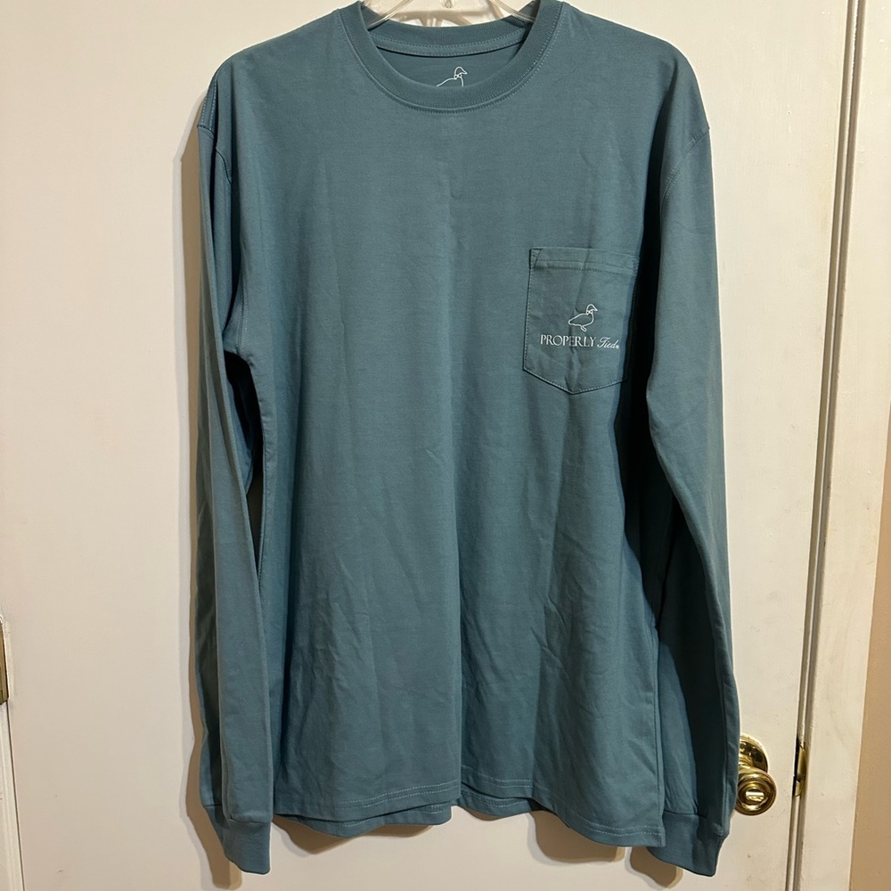 Properly Tied Men's Teal Long Sleeve Shirt